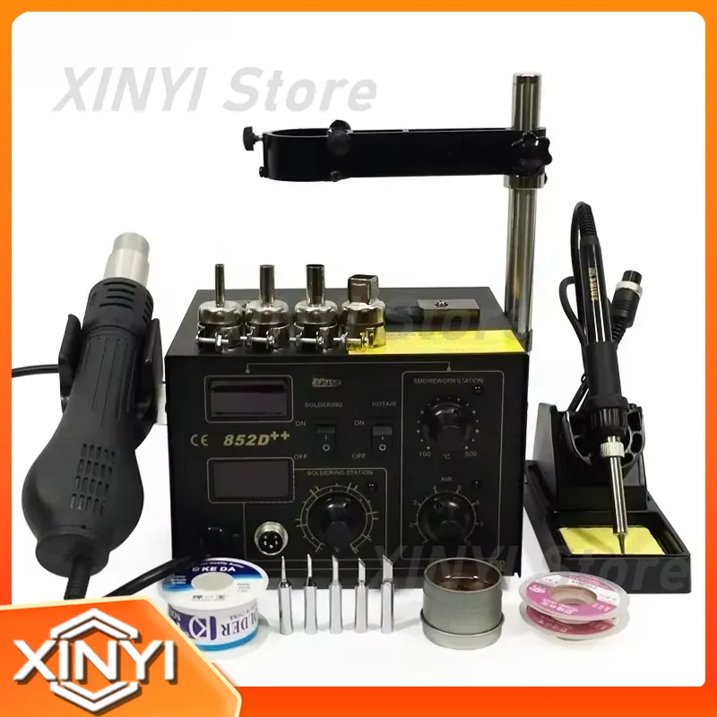 SAIKE 852D++ Stazione di Rilav - Smd Rework Station Hot Air Soldering 2 In 1 recensione e prezzo