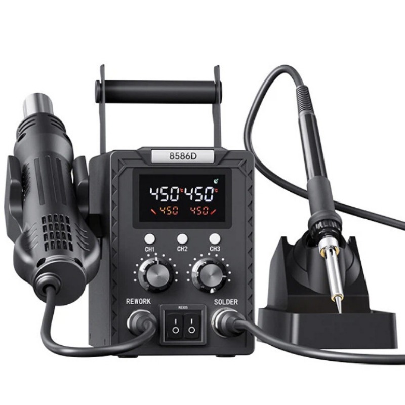 K8586D Stazione di saldatura e - Smd Rework Station Hot Air Soldering 2 In 1 recensione e prezzo
